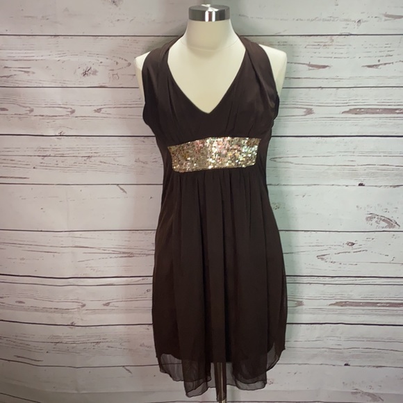 Beautiful brown and gold dress - Picture 1 of 4